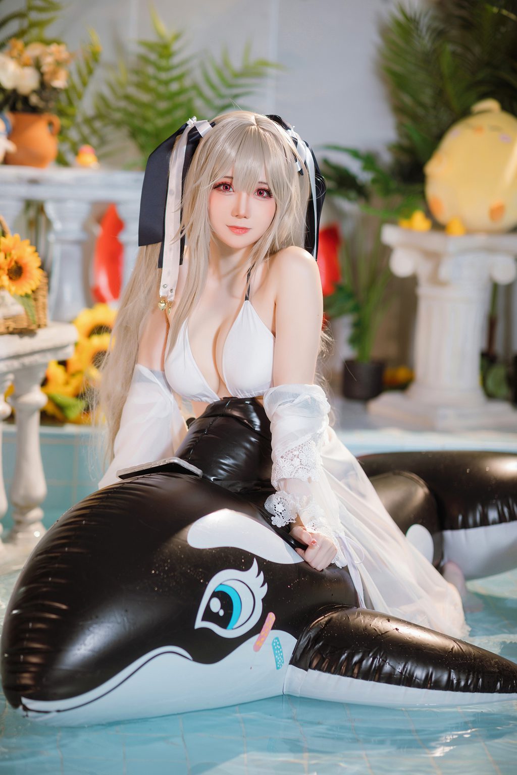 动漫博主@焖焖碳 碧蓝航线 安克雷奇泳装 [20P/67MB] 网红写真-第1张