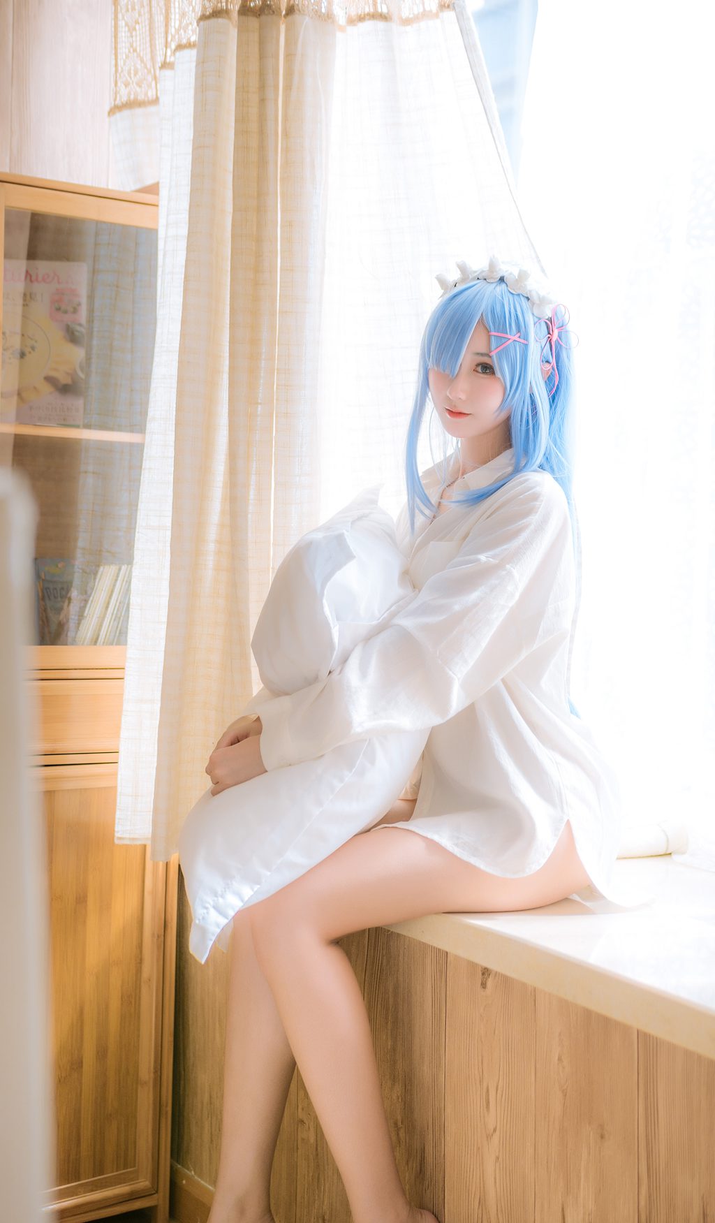 颜值博主@羽生三未 蕾姆 [32P/233MB] 网红写真-第1张