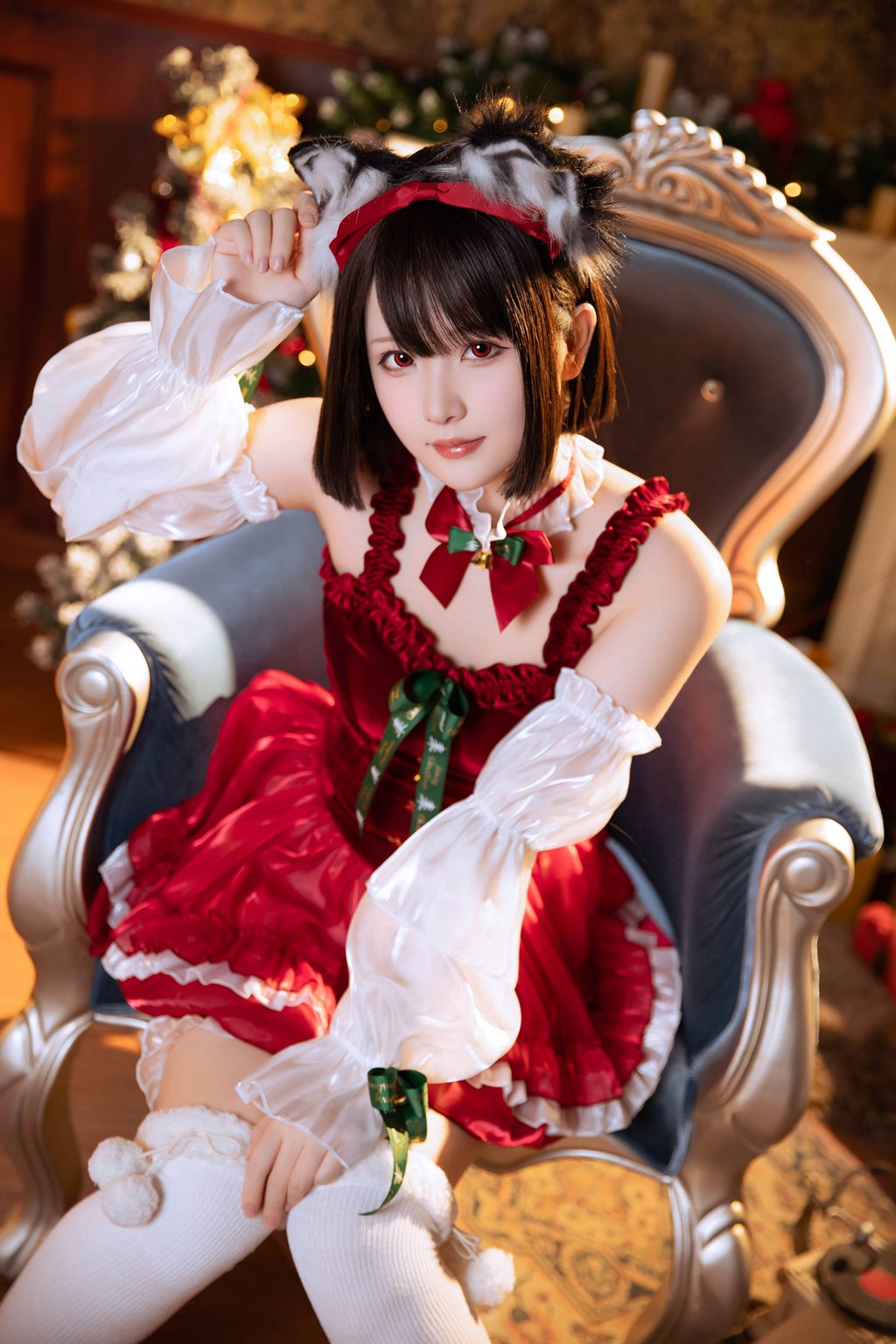 人气Coser@屿鱼 圣诞 [16P/46MB] 网红写真-第1张