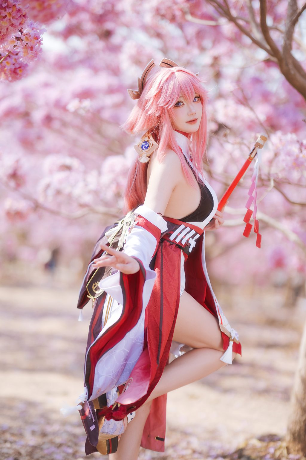 动漫Coser@瓜希酱 原神 八重神子 [20P/40MB] 网红写真-第1张