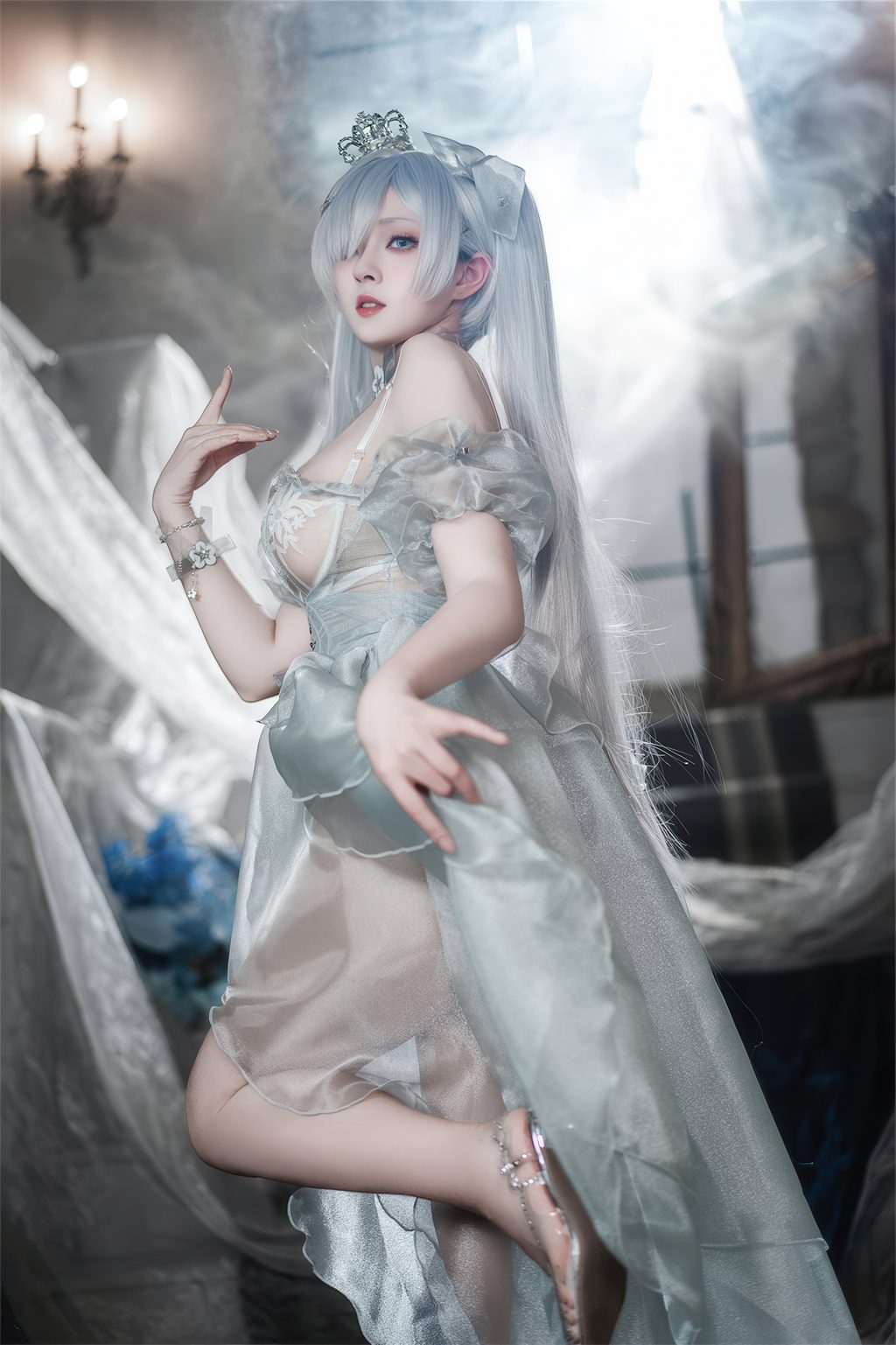 动漫博主@Natsuko_夏夏子 灰姑娘水晶公主Cinderella（NIKKE The Goddess of Victory） [95P/503MB] 网红写真-第1张