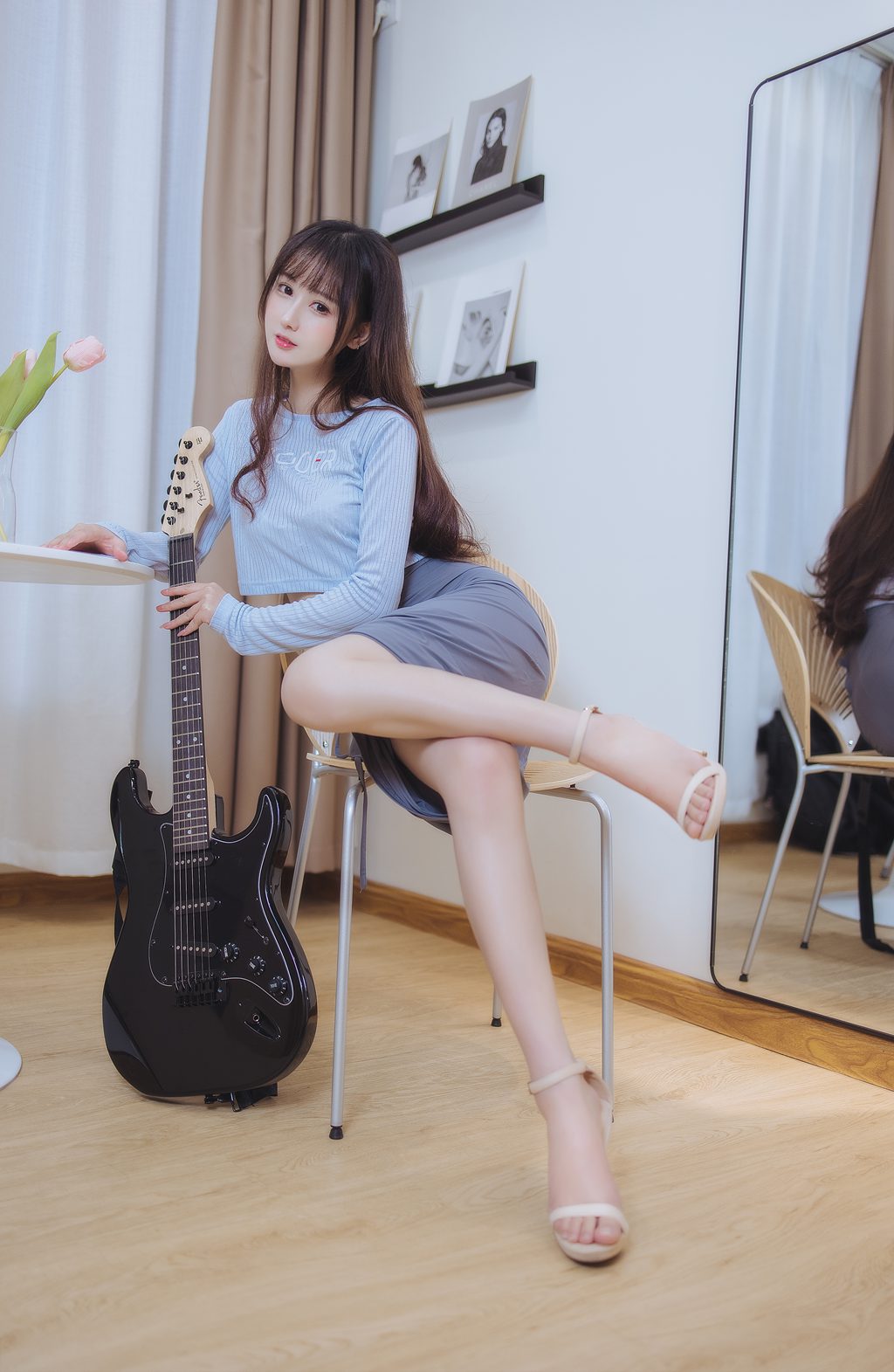 颜值博主@羽生三未 吉他妹妹 [43P/510MB] 网红写真-第4张