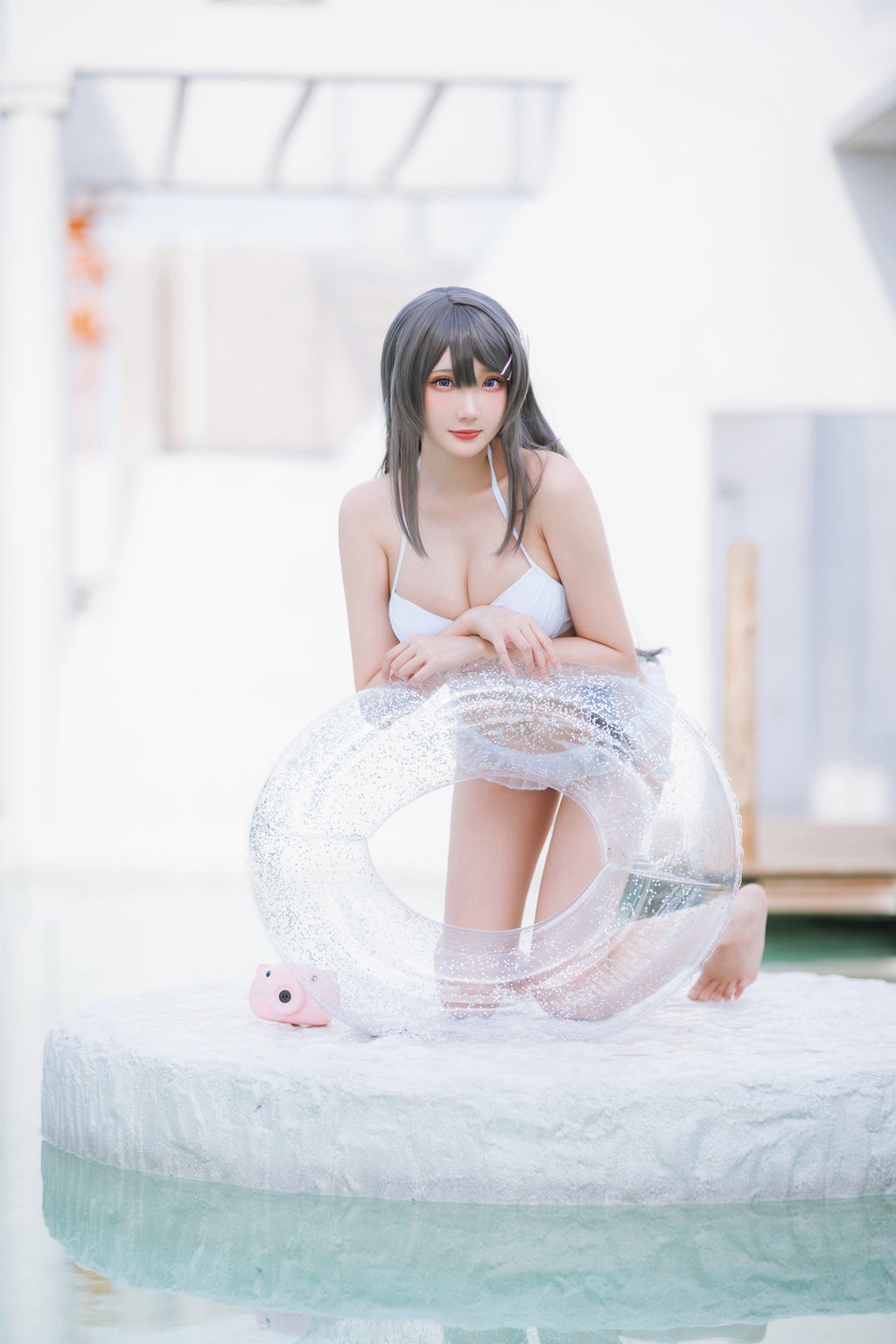 动漫Coser@瓜希酱 樱岛麻衣 泳装 [28P/54MB] 网红写真-第2张