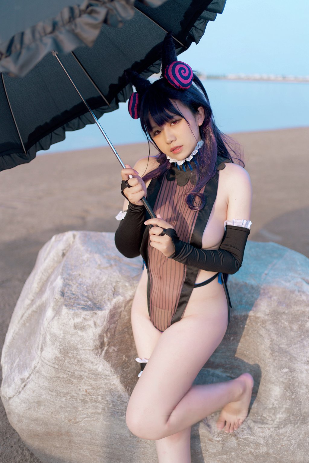 人气Coser@阿半今天很开心 紫式部 [25P/131MB] 网红写真-第1张