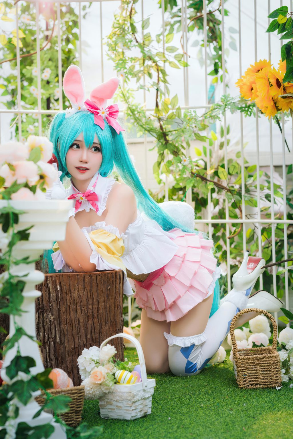 动漫博主@焖焖碳 初音未来 复活节兔子 [22P/104MB] 网红写真-第2张