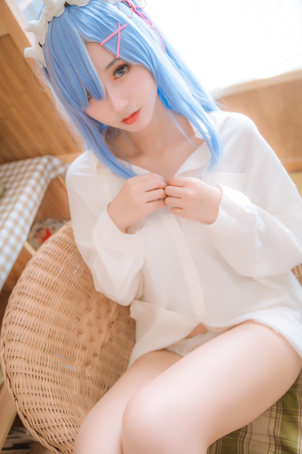颜值博主@羽生三未 蕾姆 [32P/233MB] 网红写真-第3张