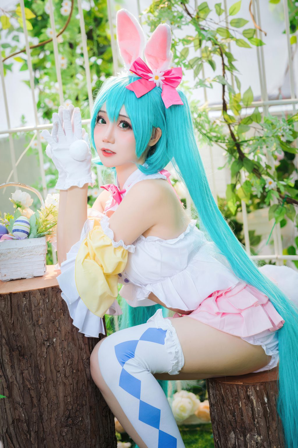 动漫博主@焖焖碳 初音未来 复活节兔子 [22P/104MB] 网红写真-第4张