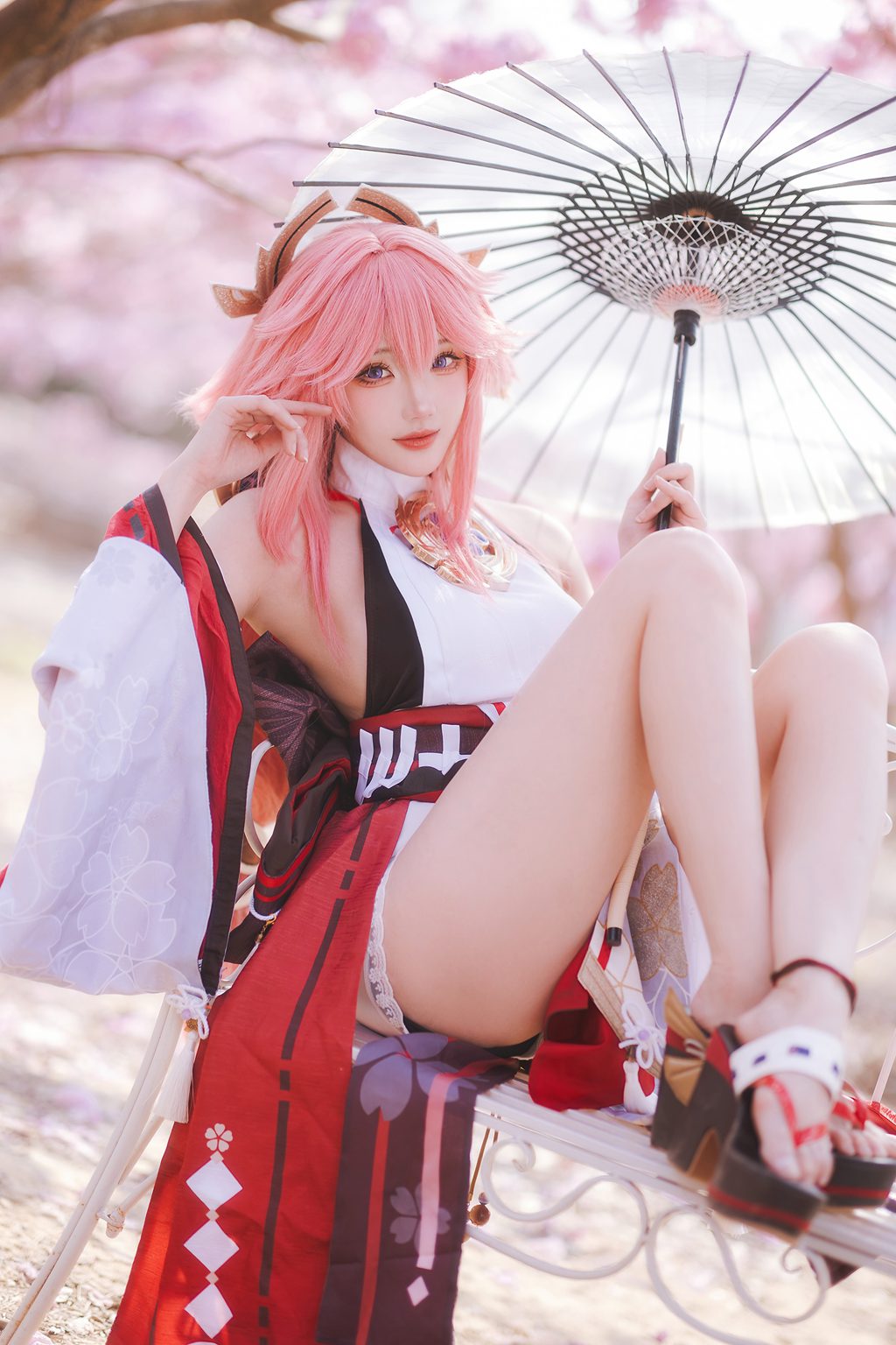 动漫Coser@瓜希酱 原神 八重神子 [20P/40MB] 网红写真-第4张