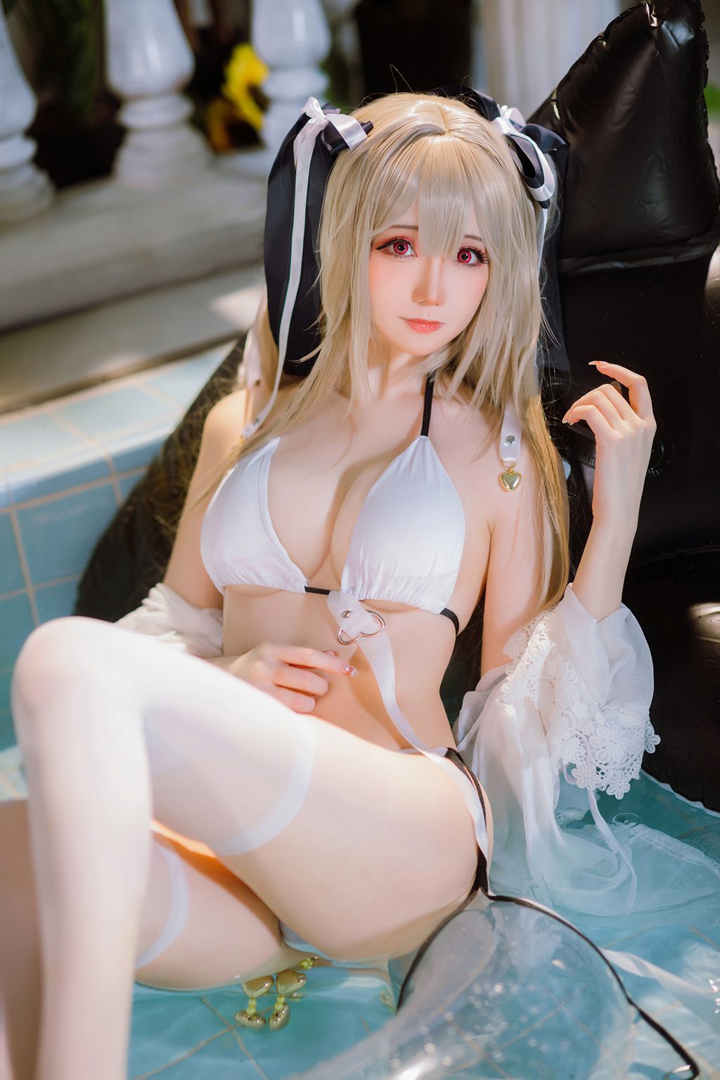 动漫博主@焖焖碳 碧蓝航线 安克雷奇泳装 [20P/67MB] 网红写真-第4张