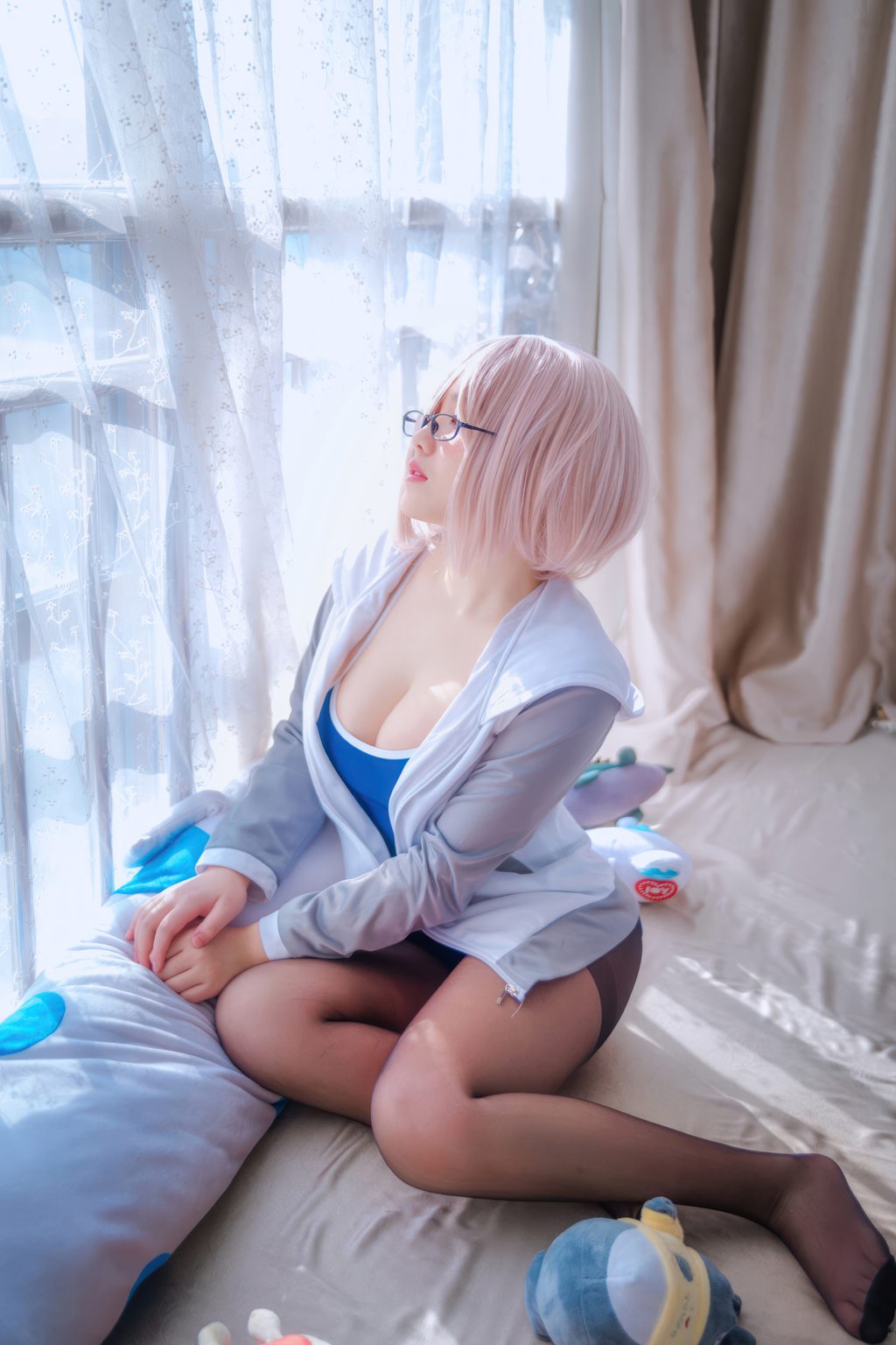 人气Coser@阿半今天很开心 玛修同人体操服 [20P/103MB] 网红写真-第1张