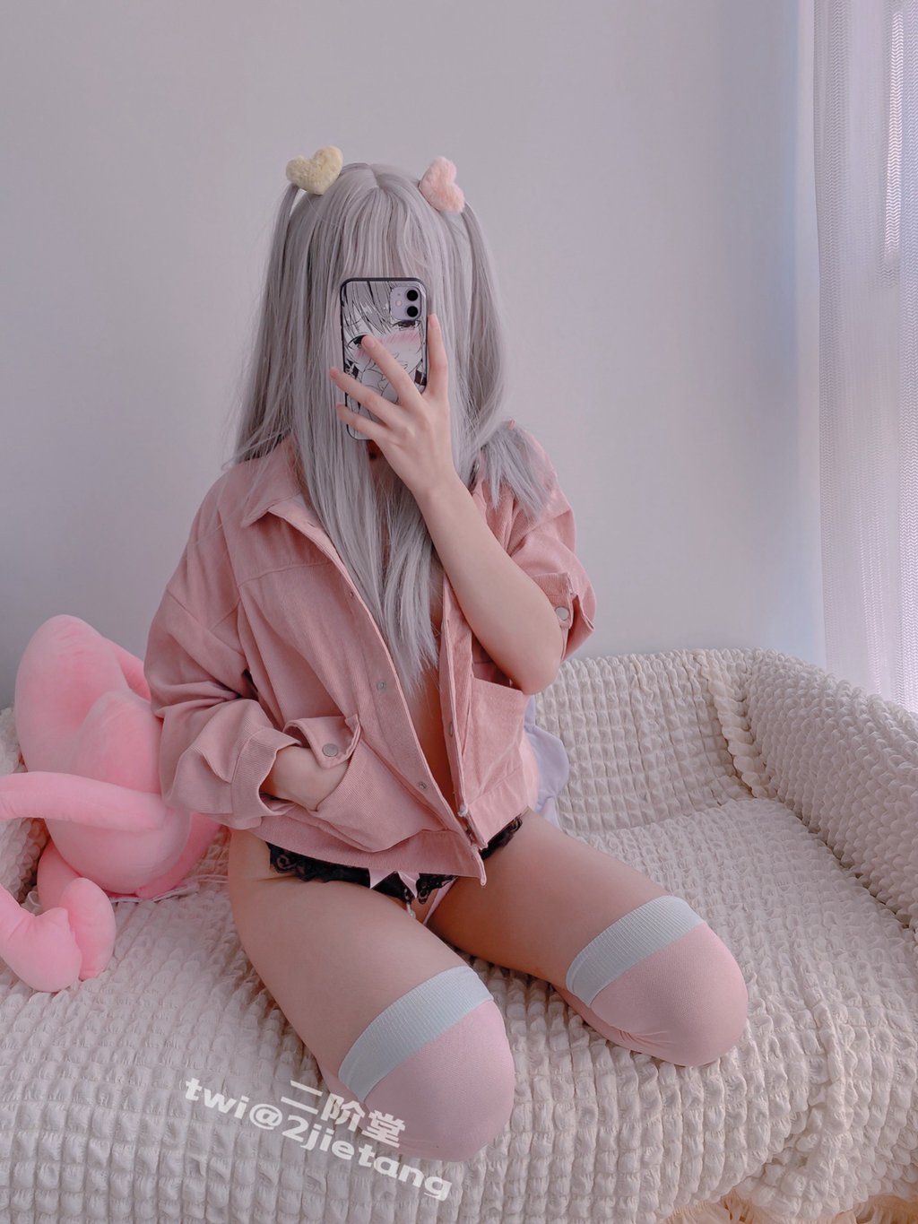 网紅Coser@二阶堂 (宅绘子) 今天是粉色[106P-69.9M] 网红写真-第3张