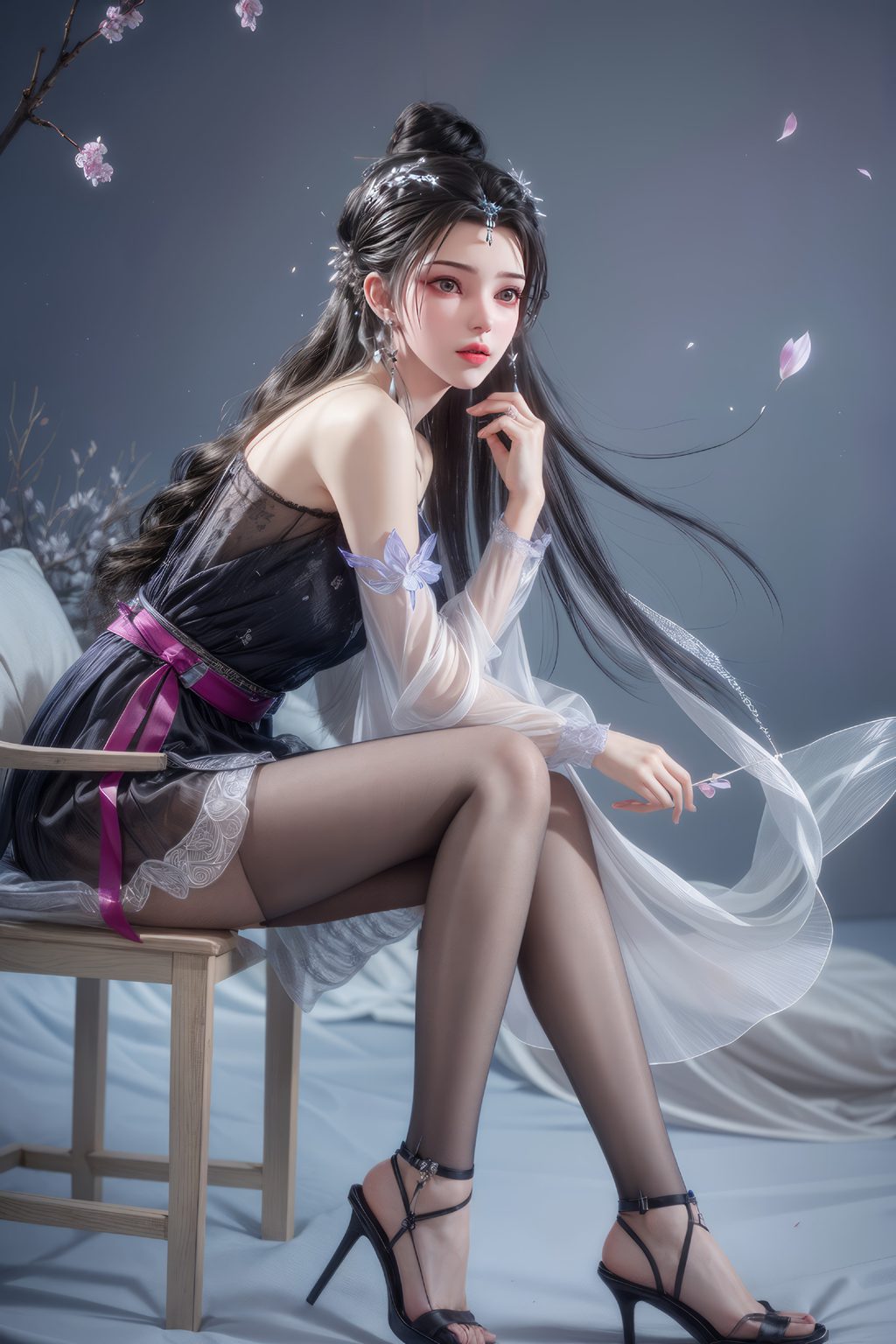 [AI绘画] 李慕婉 绝品黑丝 [64P/279MB] AI美女-第3张