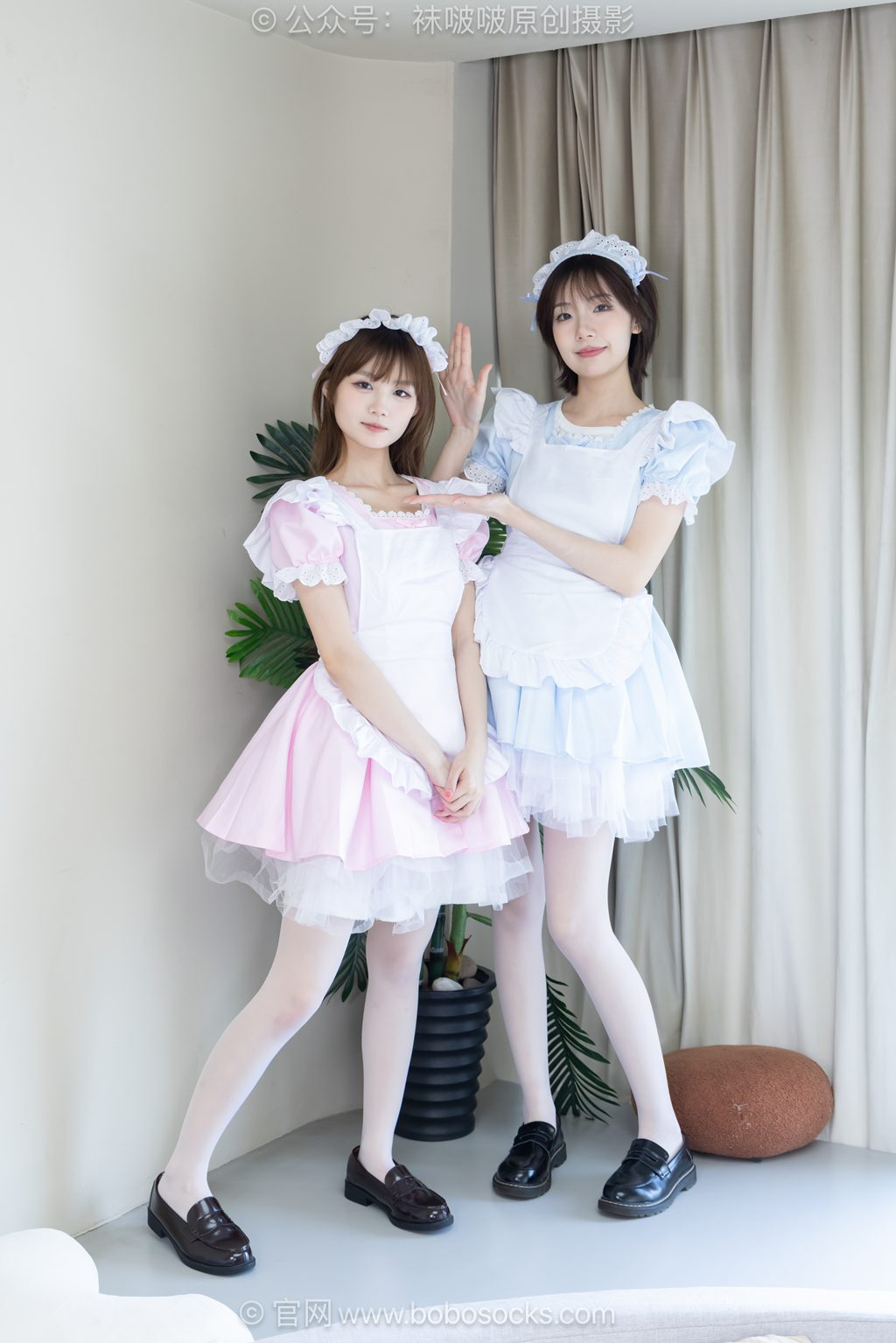 [BoBoSocks袜啵啵] NO.745 小甜豆&甜甜圈-女仆装、皮鞋、薄白丝 [160P/1V/5.87GB] 年费专享-第1张