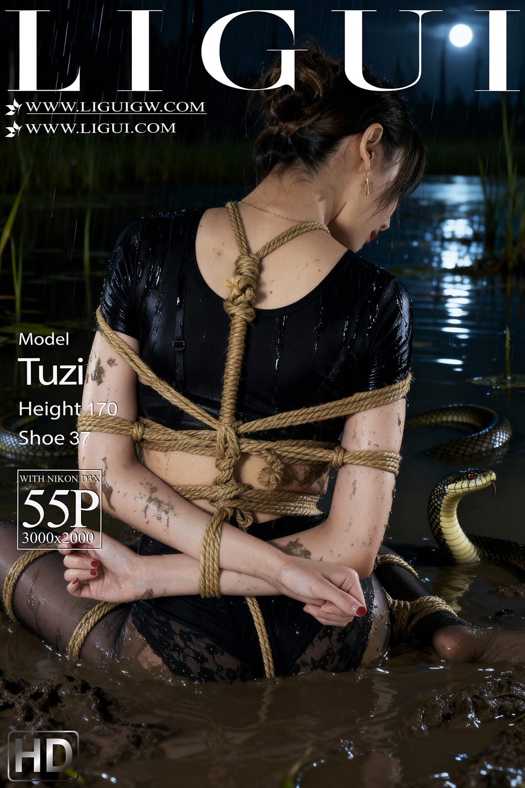 [Ligui丽柜] 2026.07.03 泥沼蛇缚，紧缠娇躯 (AI) Tuzi [56P/97MB] Ligui丽柜-第1张