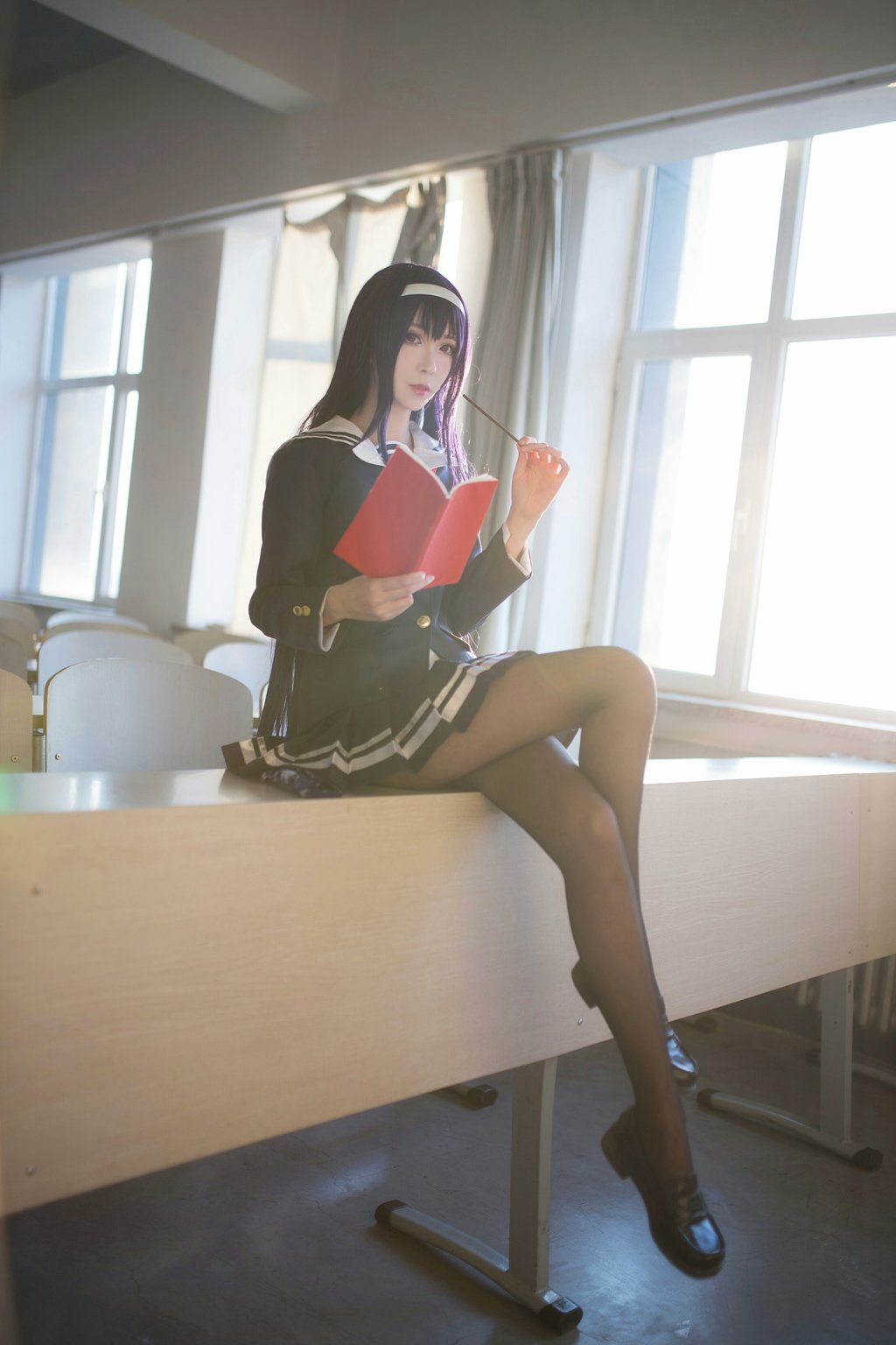 网红Coser@翎柒菜菜 –学姐[16P-75MB] 网红写真-第1张