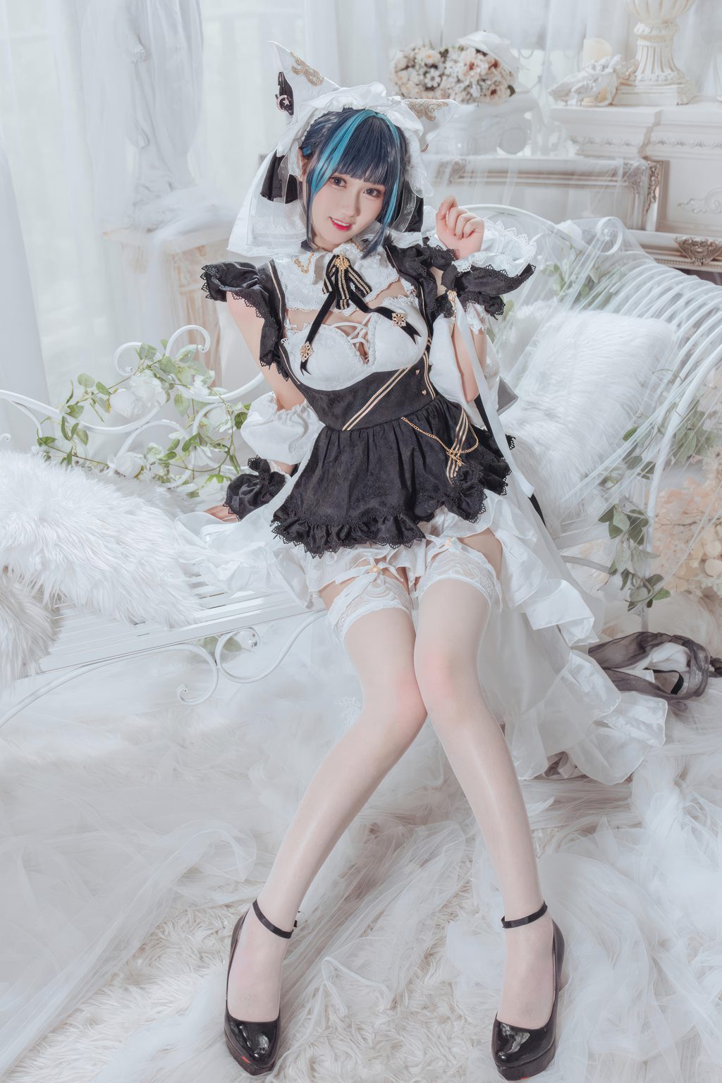 颜值博主@羽生三未 碧蓝航线 柴郡 [35P/267MB] 网红写真-第3张