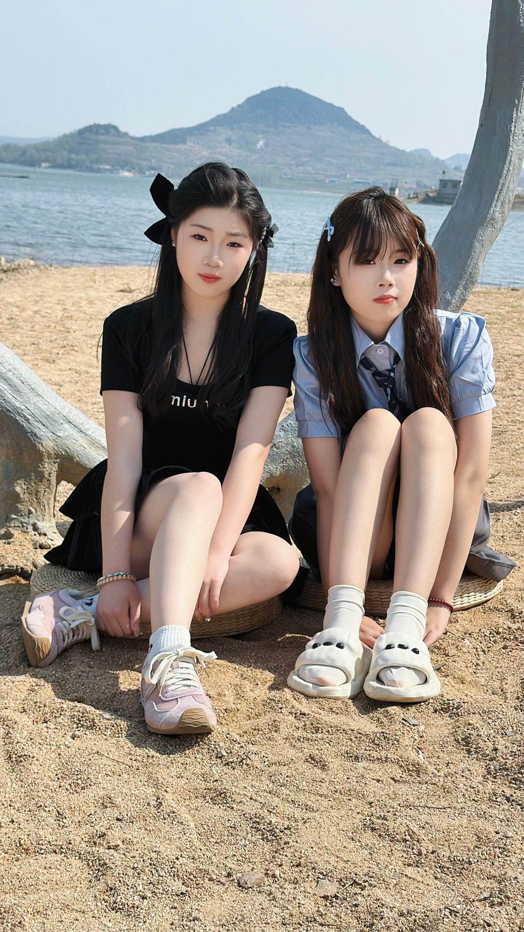丝韵摄影 NO.3451 蛋蛋桃子姐妹花 蛋蛋清新蓝系 [120P/1V/3.82G] 丝韵摄影-第4张